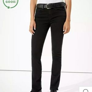 Black American eagle skinny kick jeans long